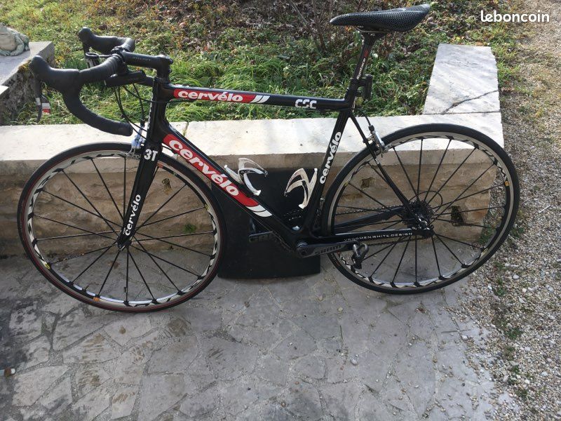 Cadre Vélo Carbone Cervelo R3 56cm, Freins Sur Jante, Peinture Perso Noire - Occasion