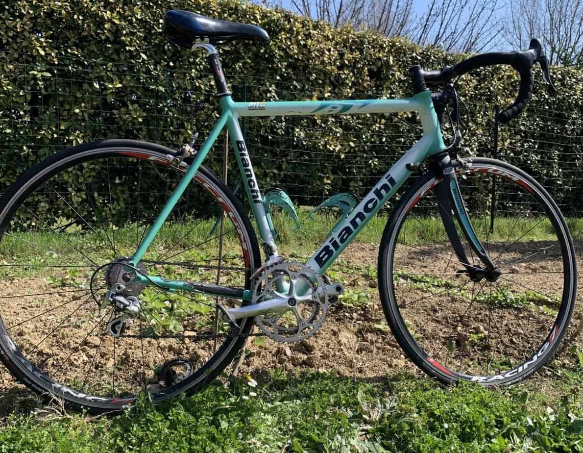 Cadre De Vélo Bianchi Vittoria En Aluminium - Pour Pièces Détachées Ou Réparation - Non Fonctionnel