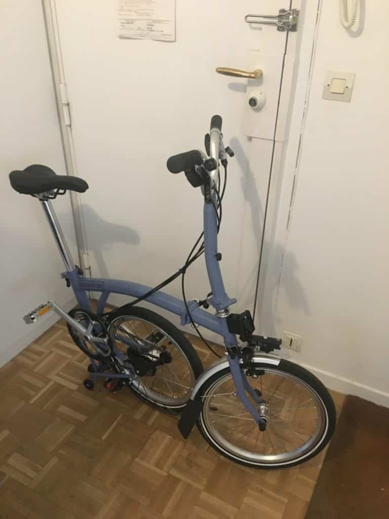 Bicicleta plegable Brompton ML6 usada azul cielo Mod. 2021