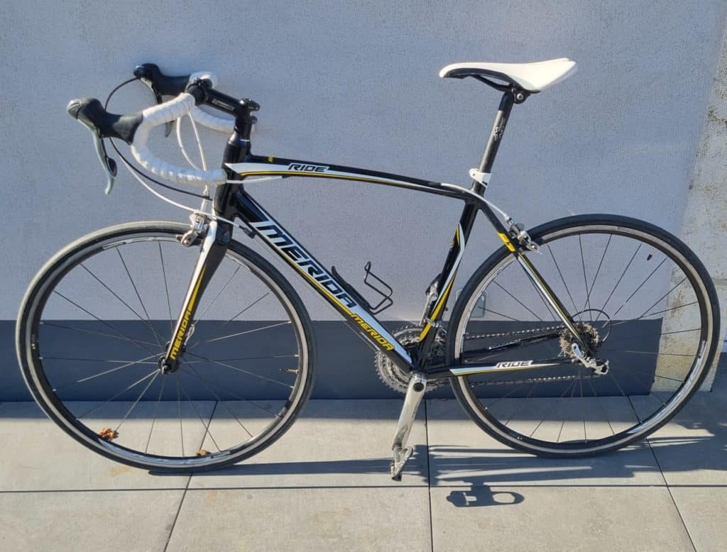 A vendre vélo de route occasion Merida Ride 93 de 2014. Shimano 105 11 vitesses.