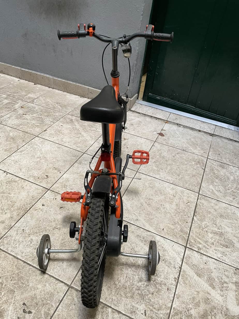 B-twin vélo 16 pouces 4-6 ans orange 500 robot decathlon