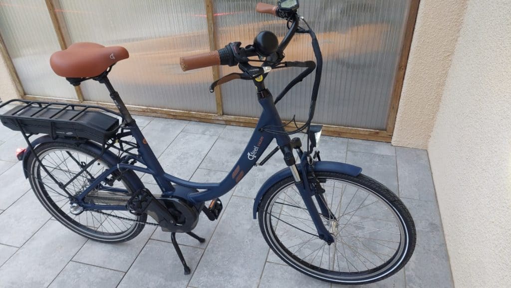 A vendre vélo électrique de Ville occasion O2feel Valdo NC3 Bleu de 2019.